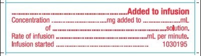 Infusion Label
